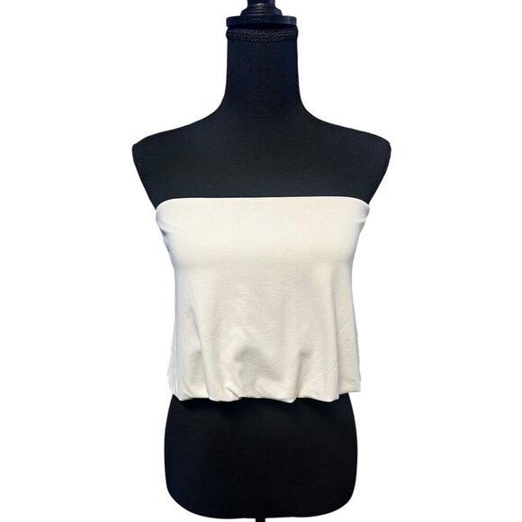 Susana Monaco Womens Ivory Tube Top Elastic Waistband Summer Resort Beach Wear - Picture 1 of 10